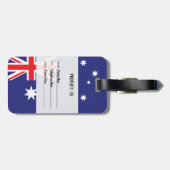 Personalisierte Flagge Australiens Gepäckmarke Gepäckanhänger (Rückseite horizontal)