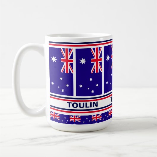 Personalisierte Flagge Australiens Kaffeetasse (Links)