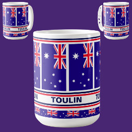 Personalisierte Flagge Australiens Kaffeetasse