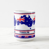 Personalisierte Flagge Australiens Kaffeetasse (Mittel)