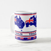 Personalisierte Flagge Australiens Kaffeetasse (Vorderseite Links)