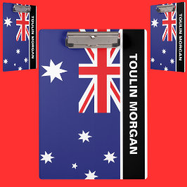 Personalisierte Flagge Australiens Klemmbrett