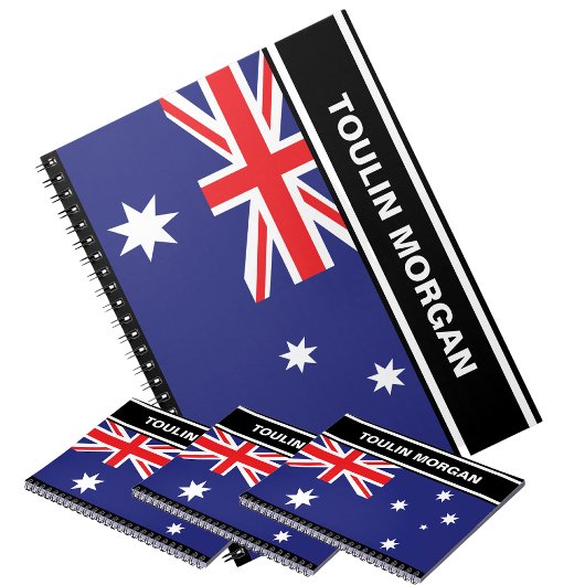 Personalisierte Flagge Australiens Notizblock