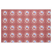Personalisierte Flagge der griechischen Roten LIEB Stoff (Fat Quarter (45,7 x 55,9 cm))