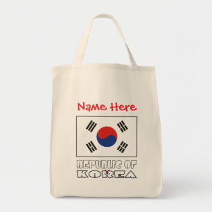 Personalisierte Flagge der Republik Korea Tragetasche