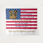 Personalisierte Flagge der US-Armee Wandteppich (Vorderseite (Horizontal))