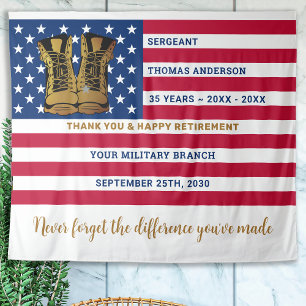 Personalisierte Flagge der US-Armee Wandteppich