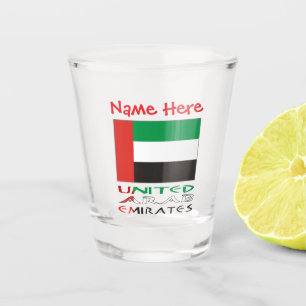 Personalisierte Flagge der Vereinigten Arabischen  Schnapsglas