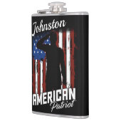 Personalisierte Flagge des amerikanischen Patriot  Flachmann (Links)