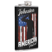 Personalisierte Flagge des amerikanischen Patriot  Flachmann (Rechts)