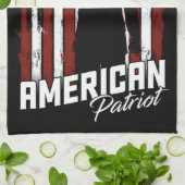 Personalisierte Flagge des amerikanischen Patriot Geschirrtuch (Gefaltet)