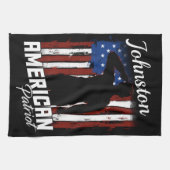 Personalisierte Flagge des amerikanischen Patriot Geschirrtuch (Horizontal)