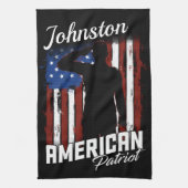 Personalisierte Flagge des amerikanischen Patriot Geschirrtuch (Vertikal)