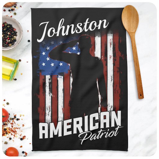 Personalisierte Flagge des amerikanischen Patriot Geschirrtuch