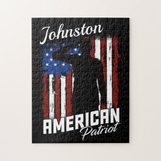 Personalisierte Flagge des amerikanischen Patriot  Puzzle (Vertikal)