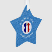 Personalisierte Flagge des französischen Angel Han Ornament (Vorderseite)