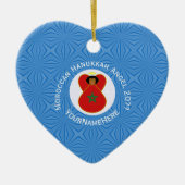 Personalisierte Flagge des marokkanischen Hanukkah Keramik Ornament (Vorne)