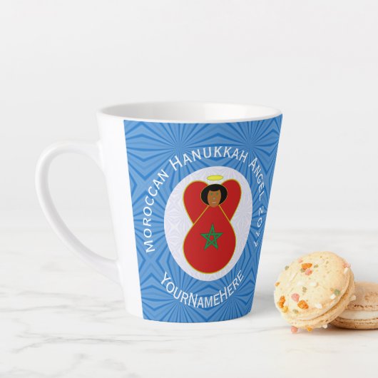 Personalisierte Flagge des marokkanischen Hanukkah Milchtasse (Beispiel)