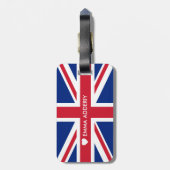 Personalisierte Flagge des Vereinigten Königreichs Gepäckanhänger (Rückseite vertikal)