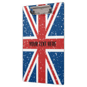 Personalisierte Flagge des Vereinigten Königreichs Klemmbrett (Links)