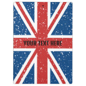 Personalisierte Flagge des Vereinigten Königreichs Klemmbrett (Rückseite)