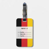 Personalisierte Flagge Deutschland Gepäckmarke Gepäckanhänger (Rückseite vertikal)