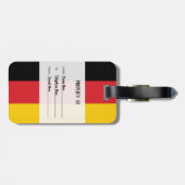 Personalisierte Flagge Deutschland Gepäckmarke Gepäckanhänger (Rückseite horizontal)