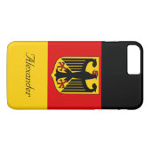 Personalisierte Flagge Deutschlands mit Wappen Case-Mate iPhone Hülle (Rückseite (Horizontal))