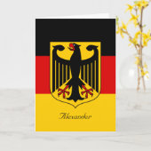 Personalisierte Flagge Deutschlands mit Wappen Karte (Gelbe Blume)