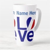 Personalisierte Flagge für die Blaue LIEBE Milchtasse (Rechte Ecke)