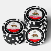 Personalisierte Flagge für Ihren kalifornischen Te Pokerchips (Stapel)