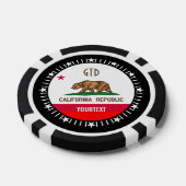 Personalisierte Flagge für Ihren kalifornischen Te Pokerchips (Einzeln)