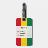 Personalisierte Flagge Ghanas Gepäckmarke Gepäckanhänger (Rückseite vertikal)