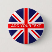 Personalisierte Flagge Großbritanniens Button (Vorderseite)