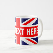 Personalisierte Flagge Großbritanniens Kaffeetasse (VorderseiteRechts)