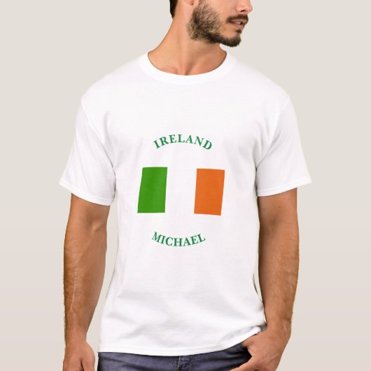 Personalisierte Flagge Irlands T-Shirt (Vorderseite)
