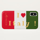 Personalisierte Flagge Italiens Case-Mate iPhone Hülle (Rückseite (Horizontal))