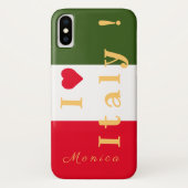 Personalisierte Flagge Italiens Case-Mate iPhone Hülle (Rückseite)