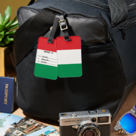 Personalisierte Flagge Italiens Gepäckmarke Gepäckanhänger