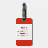 Personalisierte Flagge Kanadas Gepäckmarke Gepäckanhänger (Rückseite vertikal)