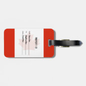 Personalisierte Flagge Kanadas Gepäckmarke Gepäckanhänger (Rückseite horizontal)
