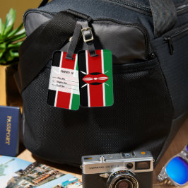 Personalisierte Flagge Kenias Gepäckmarke Gepäckanhänger