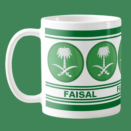Personalisierte Flagge Saudi-Arabiens (KSA) Kaffeetasse