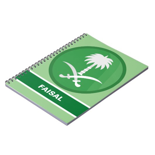 Personalisierte Flagge Saudi-Arabiens (KSA) Notizblock (Linke Seite)