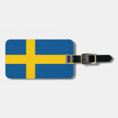 Personalisierte Flagge Schwedens Gepäckmarke Gepäckanhänger (Vorderseite horizontal)