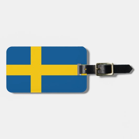 Personalisierte Flagge Schwedens Gepäckmarke Gepäckanhänger (Vorderseite horizontal)