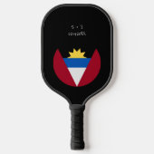 Personalisierte Flagge von Antigua und Barbuda Pickleball Schläger (Vorderseite)