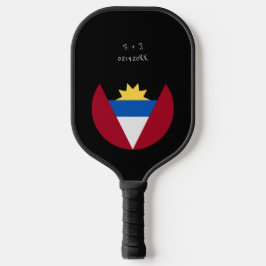 Personalisierte Flagge von Antigua und Barbuda Pickleball Schläger
