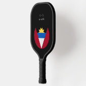Personalisierte Flagge von Antigua und Barbuda Pickleball Schläger (Links)