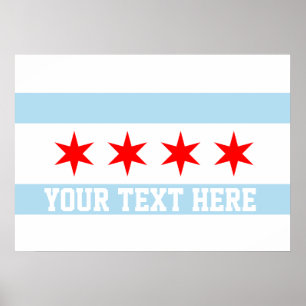 Personalisierte Flagge von Chicago Poster